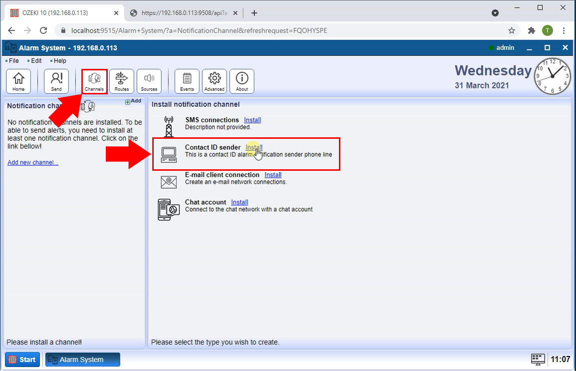 install contact id sender