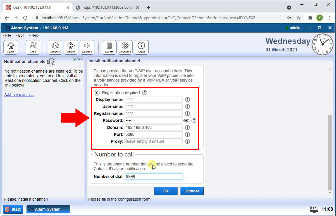 provide sip account details