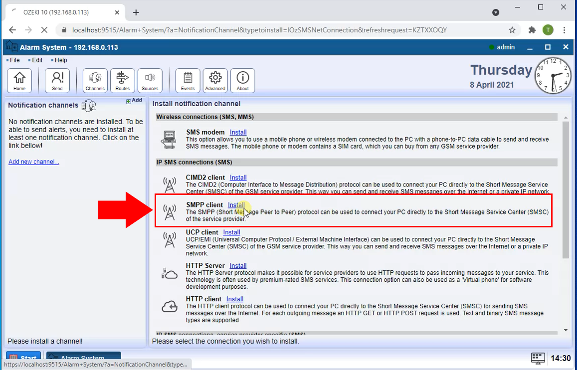 install smpp client