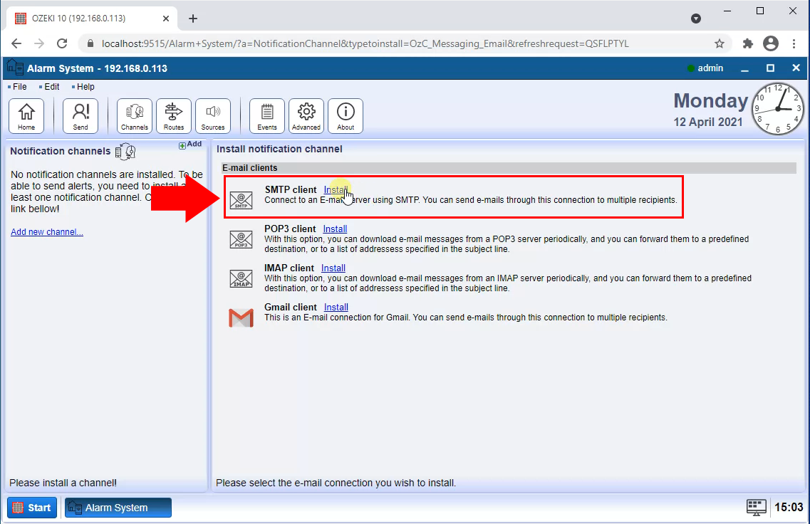 add smtp client