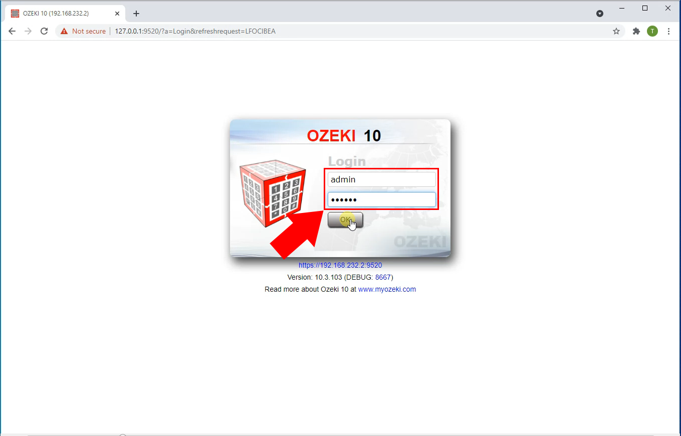 login to alarm system from desktop
