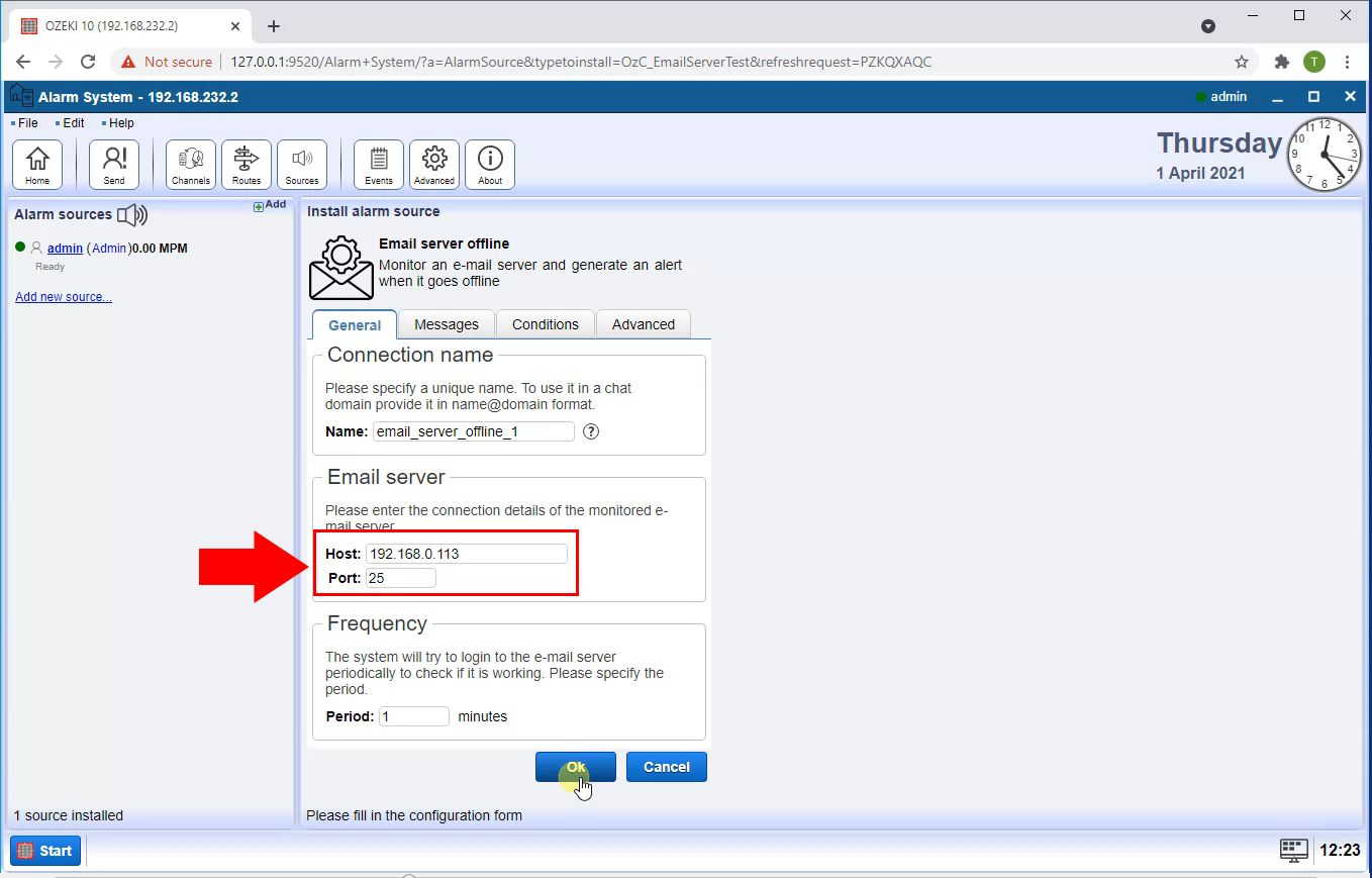 configure email server
